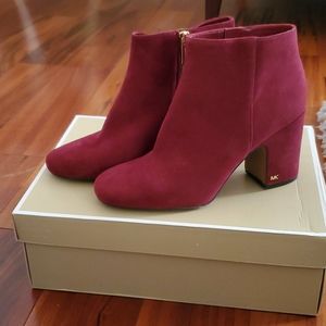 Burgundy Suede Michael Kors Bootie